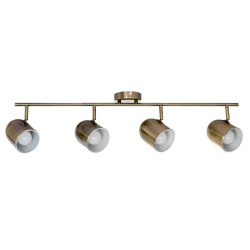 Plafonnier Laiton Olivia, 4xE27 Max 60 W, IP20, 230V AC, Classe I - Spot-Light