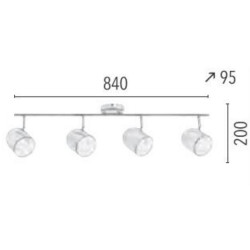 Plafonnier Satin Olivia, 4xE27 Max 60 W, IP20, 230V AC, Classe I - Spot-Light