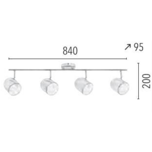 Plafonnier Satin Olivia, 4xE27 Max 60 W, IP20, 230V AC, Classe I - Spot-Light