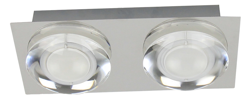 Plafonnier Chrome Primo, LED Inclue 2x 5W , IP20, 230V AC, Classe I