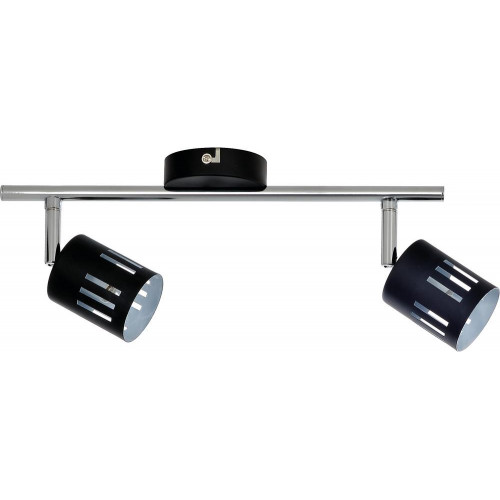 Plafonnier Noir & Chrome Ulrika, 2x G9-28W, IP20, 230V, Classe I - Britop