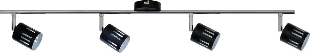 Plafonnier Noir & Chrome Ulrika, 4x G9-28W, IP20, 230V, Classe I