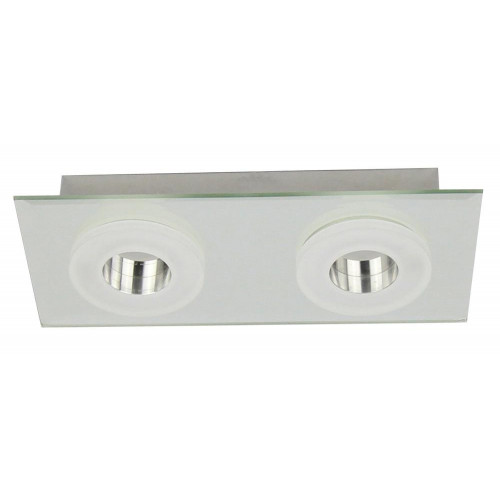 Plafonnier Chrome Vito, LED Inclue 2x 6W , IP20, 230V AC, Classe I - Spot-Light