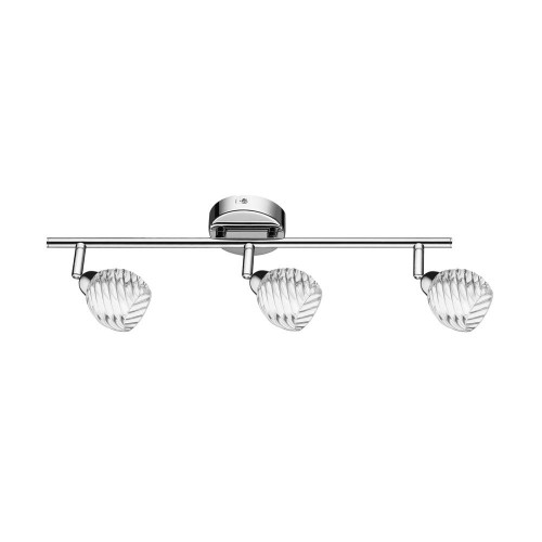 Plafonnier Chrome & Transparent Wave, 3x G9-28W, IP20, 230V, Classe I - Britop
