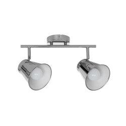 Plafonnier Chrome Amanda, 2xE27 Max 60W, IP20, 230V AC, Classe I - Spot-Light