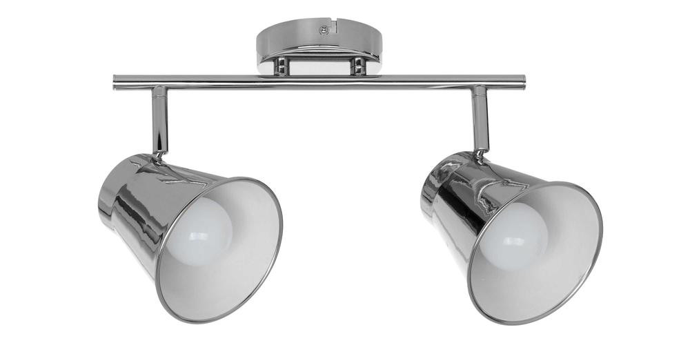 Plafonnier Chrome Amanda, 2xE27 Max 60W, IP20, 230V AC, Classe I