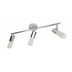 Plafonnier Chrome/Blanc Dora, Led Inclue 3x 4W, IP20, 230V AC, Classe I - Spot-Light
