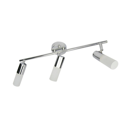 Plafonnier Chrome/Blanc Dora, Led Inclue 3x 4W, IP20, 230V AC, Classe I - Spot-Light