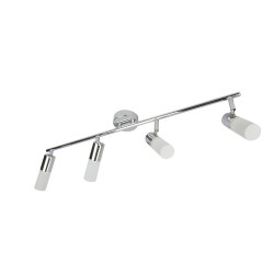 Plafonnier Chrome/Blanc Dora, Led Inclue 4x 4W, IP20, 230V AC, Classe I - Spot-Light