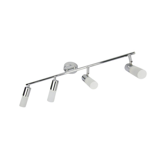 Plafonnier Chrome/Blanc Dora, Led Inclue 4x 4W, IP20, 230V AC, Classe I - Spot-Light