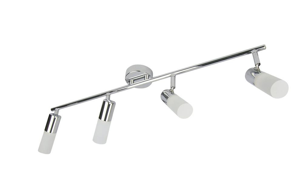 Plafonnier Chrome/Blanc Dora, Led Inclue 4x 4W, IP20, 230V AC, Classe I