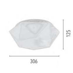 Plafonnier Blanc Gea grand, Led Inclue 1x 12W , IP20, 230V AC, Classe II - Spot-Light