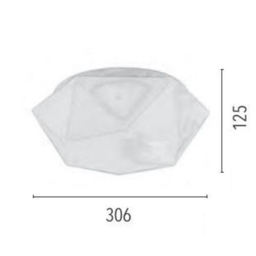 Plafonnier Blanc Gea grand, Led Inclue 1x 12W , IP20, 230V AC, Classe II - Spot-Light