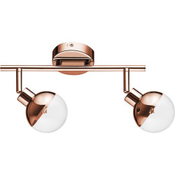 Plafonnier Cuivre Ginos, Led intégrée 2xG9 28W , IP20, 230V, Classe I - Britop