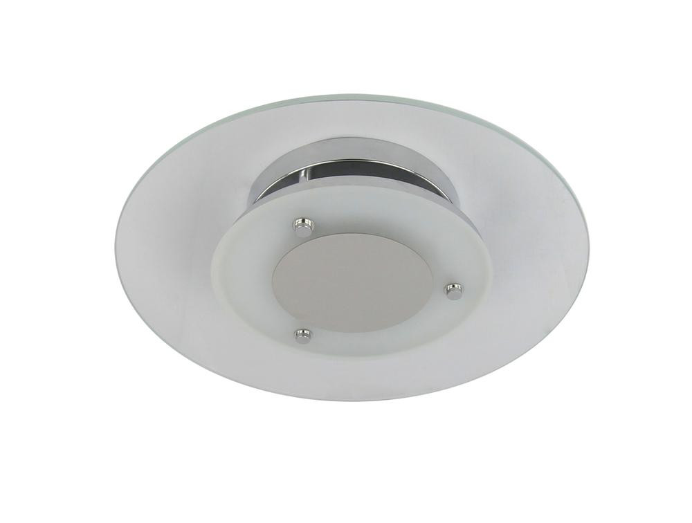 Plafonnier Chrome/Blanc Minnesota, Led Inclue 1x 22W , IP20, 230V AC, Classe I