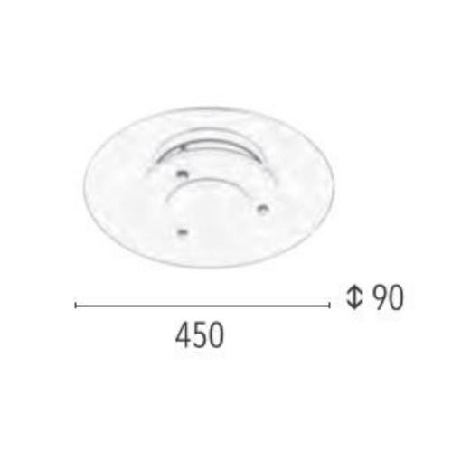 Plafonnier Chrome/Blanc Minnesota direct, Led Inclue 1x 22W , IP20, 230V AC, Classe I - Spot-Light