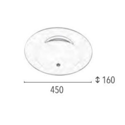 Plafonnier Chrome/Blanc Minnesota indirect, Led Inclue 1x 22W , IP20, 230V AC, Classe I - Spot-Light