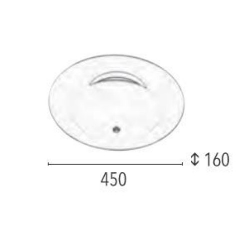 Plafonnier Chrome/Blanc Minnesota indirect, Led Inclue 1x 22W , IP20, 230V AC, Classe I - Spot-Light