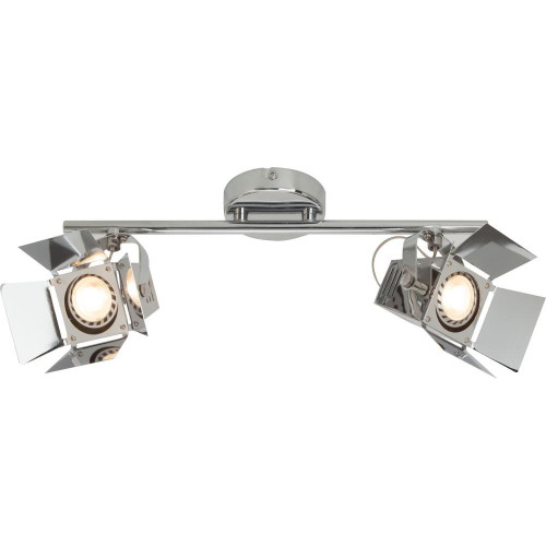 Plafonnier Studio Photo, Chrome, 2x GU10-5W, IP20, 230V, Classe I - Britop