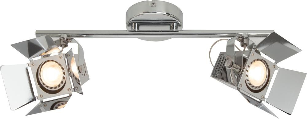 Plafonnier Studio Photo, Chrome, 2x GU10-5W, IP20, 230V, Classe I