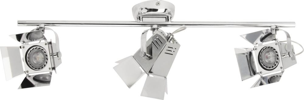 Plafonnier Studio Photo, Chrome, 3x GU10-5W, IP20, 230V, Classe I