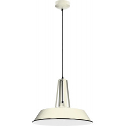 Suspension Ivoire/Noir Alvar grande, 1xE27 Max 60W , IP20, 230V AC, Classe I - Britop