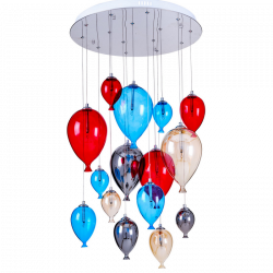 Suspension Multicolore Balloon, 15x G4-20W, IP20, 230V, Classe I - Spot-Light