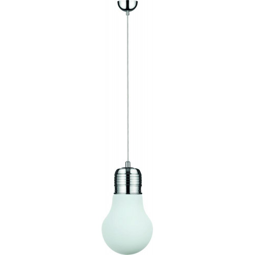 Suspension Chrome/Blanc Bulb, 1xE27 Max 60W , IP20, 230V AC, Classe I - Britop