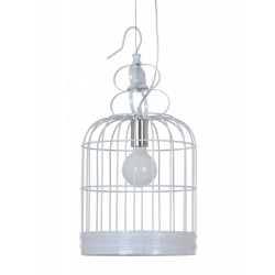 Suspension Blanc Cage,1xE27 Max 60W , IP20, 230V AC, Classe I - Spot-Light
