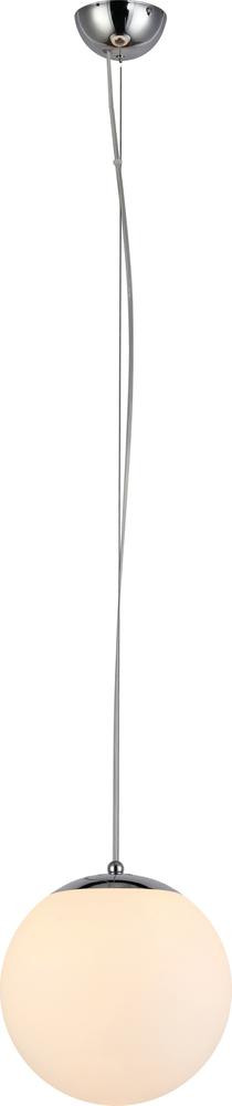 Suspension Chrome & Blanc Emil, 1x E27-Max.60W, IP20, 230V, Classe I