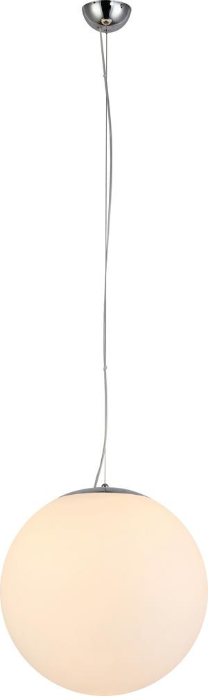 Suspension Chrome & Blanc Emil, 1x E27-Max.60W, IP20, 230V, Classe I