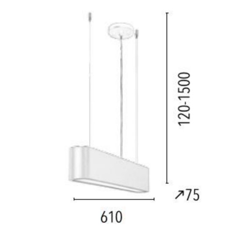 Suspension Blanche Illumina, LED 21W, IP20, 230V, Classe I - Spot-Light