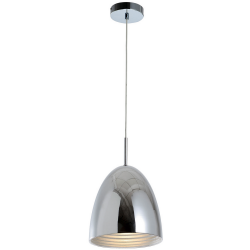 Suspension Chrome Mads ronde grande, 1x E27-Max.60W, IP20, 230V, Classe I - Spot-Light