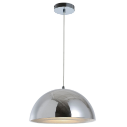 Suspension Chrome Mads plate moyenne, 1x E27-Max.60W, IP20, 230V, Classe I - Spot-Light