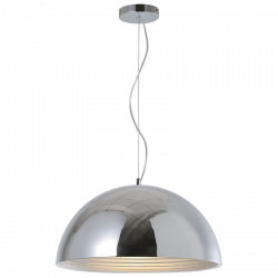 Suspension Chrome Mads plate grande, 1x E27-Max.60W, IP20, 230V, Classe I - Spot-Light