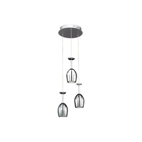 Suspension Chrome Merlot, 3x LED 5W, IP20, 230V, Classe I - Spot-Light