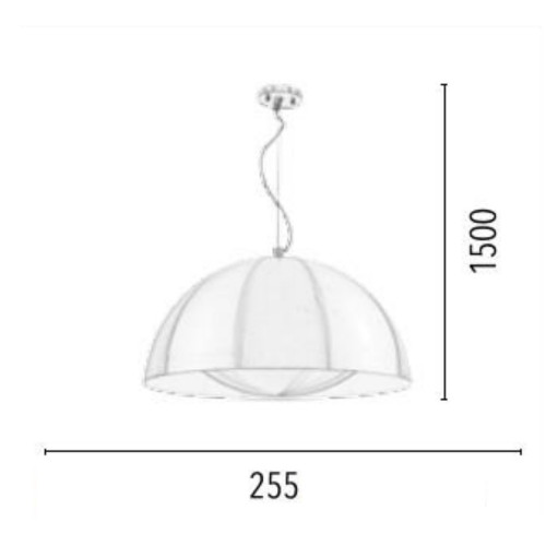 Suspension Blanche Ray Ø 25,5 cm, LED intégrée 10W, IP20, 230V, Classe I - Spot-Light