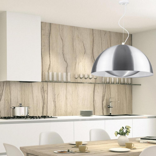 Suspension Alu Brossé Ray Ø 66 cm, LED intégrée 28W, IP20, 230V, Classe I - Spot-Light