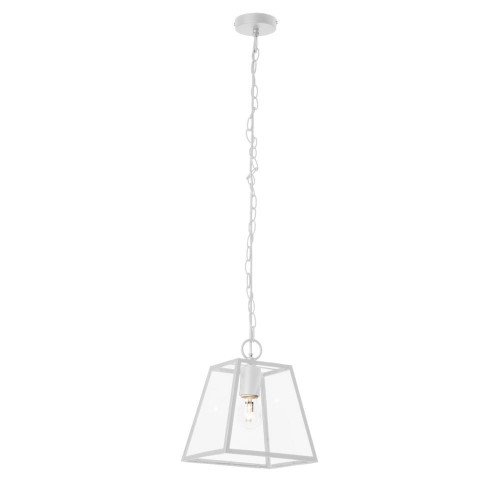 Suspension Blanc/Transparent Amata, 1xE27 Max 60W , IP20, 230V AC, Classe II - Spot-Light