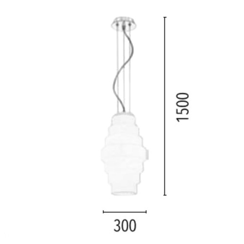 Suspension Chrome, Blanc Britt, 1x E27-Max.60W, IP20, 230V, Classe I - Spot-Light