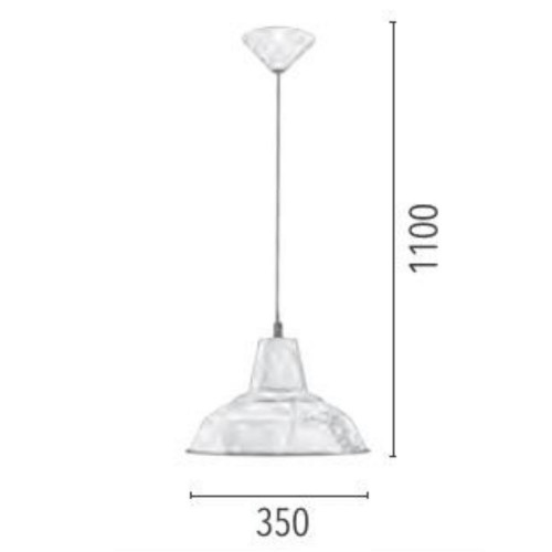Suspension Blanche Meg, 1xE27 Max 60W , IP20, 230V AC, Classe I - Spot-Light