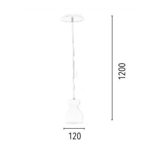 Suspension Chrome& Blanche Noelle, 1x E14-Max.40W, IP20, 230V, Classe I - Spot-Light