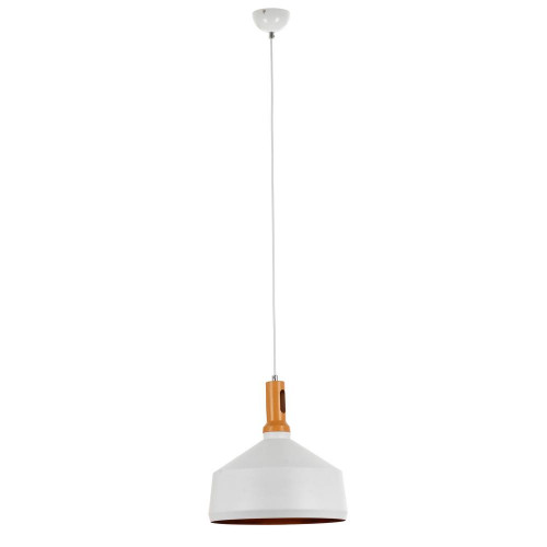 Suspension Blanc/Marron clair Selene ronde, 1xE27 Max 60W , IP20, 230V AC, Classe I - Spot-Light