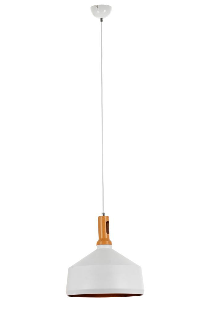 Suspension Blanc/Marron clair Selene, 1xE27 Max 60W , IP20, 230V AC, Classe I