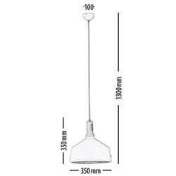 Suspension Blanc/Marron clair Selene ronde, 1xE27 Max 60W , IP20, 230V AC, Classe I - Spot-Light