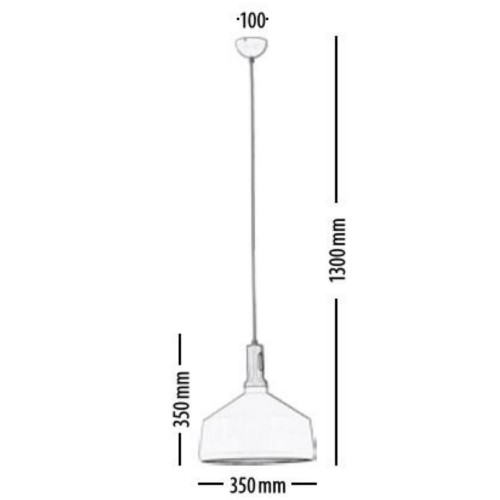Suspension Blanc/Marron clair Selene ronde, 1xE27 Max 60W , IP20, 230V AC, Classe I - Spot-Light