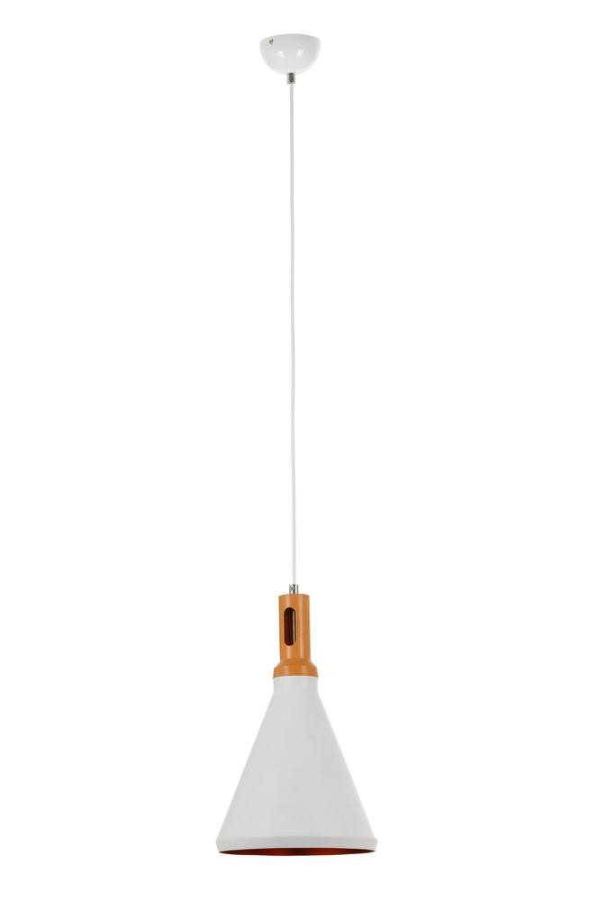 Suspension Blanc/Marron clair Selene, 1xE27 Max 60W , IP20, 230V AC, Classe I