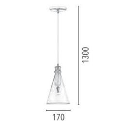 Suspension Doré/Rouge/Marron clair Serena, 1xE27 Max 60W , IP20, 230V AC, Classe I - Spot-Light