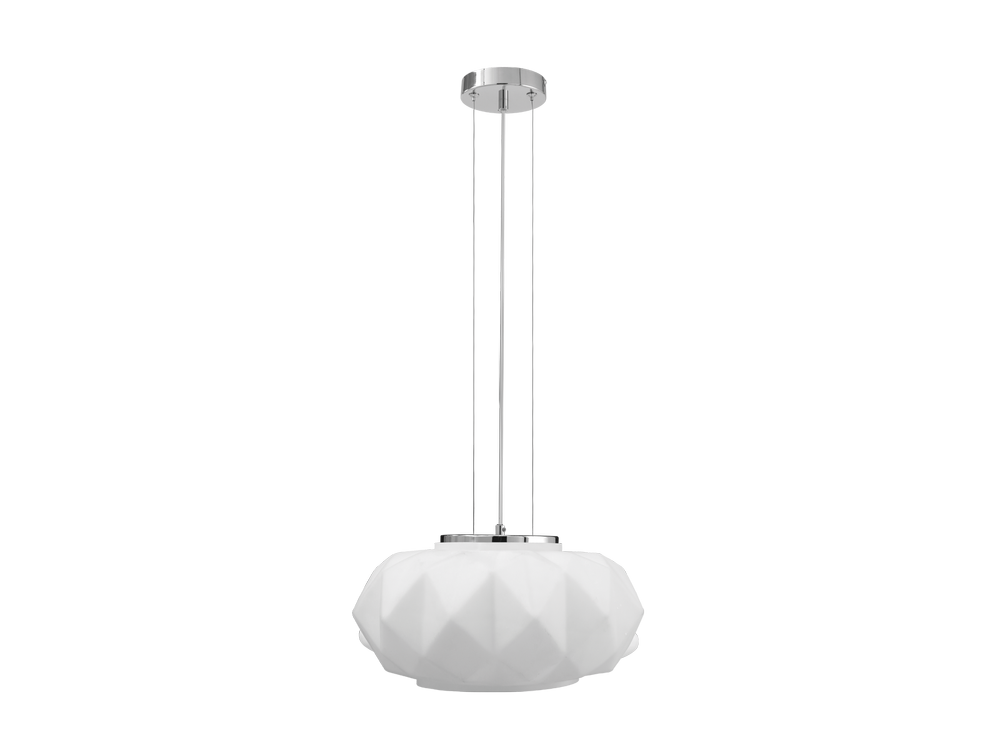 Suspension Blanc/Chrome Terra, 1xE27 Max 60W , IP20, 230V AC, Classe I