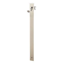 Colonne d'eau TRIANGLE Blanche - 120 cm - Aluminium - Double robinet de marque Colortap, référence: J5499500